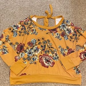 Floral Tie-Back Women's Top